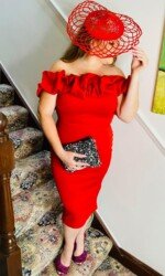 Sarah O' Rourke wearing Saraden Designs Millinery - Irish Milliner - Award Winning Milliner - Ladies Day - Racing Style Sarah O' Rourke wearing Saraden Designs Millinery - Irish Milliner - Award Winning Milliner - Ladies Day - Racing Style