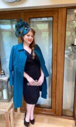 Feileacain Fashion Filies Virtual Ladies Day Sarah O' Rourke wearing Saraden Designs Millinery Atelier