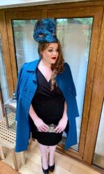 Feileacain Fashion Filies Virtual Ladies Day Sarah O' Rourke wearing Saraden Designs Millinery Atelier