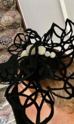 Herdotie Galway Races - Sarah O' Rourke wearing Irish Designer Saraden Designs Millinery Atelier