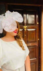 Sarah O' Rourke wearing Saraden Designs Millinery - The Kentucky Derby Virtual Ladies Day Competition 2020