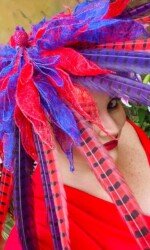 Sarah O' Rourke wearing Irish Designer Saraden Designs Millinery Atelier - Dundalk Stadium Virtual Ladies Day