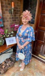 VIP Magazine Ladies Dy - Margaret O' Rourke wearing Irish Designer Saraden Designs Millinery Atelier