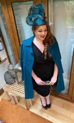 Feileacain Fashion Filies Virtual Ladies Day Sarah O' Rourke wearing Saraden Designs Millinery Atelier