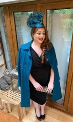 Feileacain Fashion Filies Virtual Ladies Day Sarah O' Rourke wearing Saraden Designs Millinery Atelier