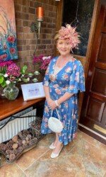 VIP Magazine Ladies Dy - Margaret O' Rourke wearing Irish Designer Saraden Designs Millinery Atelier