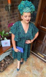 VIP Magazine Ladies Dy - Sarah O' Rourke wearing Irish Designer Saraden Designs Millinery Atelier