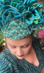 Margaret O' Rourke wearing Irish Designer Saraden Designs Millinery Atelier - VIP Magazine Ladies Dy