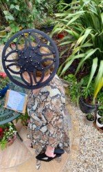 Margaret O' Rourke wearing Irish Designer Saraden Designs Millinery Atelier - Virtual Galway Races