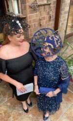 Sarah & Margaret O' Rourke wearing Irish Designer Saraden Designs Millinery Atelier - Herdotie Galway Races