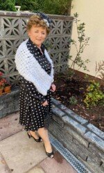 Listowel Races Virtual Ladies Day - Margaret O' Rourke wearing Saraden Designs Millinery Atelier