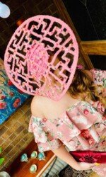 Ballinrobe Races Virtual Ladies Day - Sarah O' Rourke wearing Irish Designer Saraden Designs Millinery Atelier