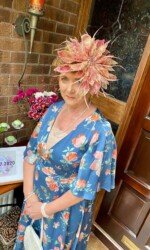 Sarah O' Rourke wearing Irish Designer Saraden Designs Millinery Atelier - VIP Magazine Ladies Dy