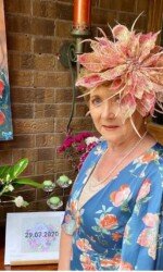 Sarah O' Rourke wearing Irish Designer Saraden Designs Millinery Atelier - VIP Magazine Ladies Dy