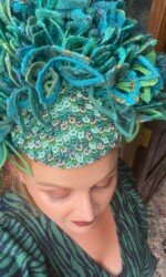 Margaret O' Rourke wearing Irish Designer Saraden Designs Millinery Atelier - VIP Magazine Ladies Dy