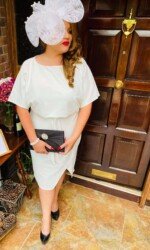 Sarah O' Rourke wearing Saraden Designs Millinery - The Kentucky Derby Virtual Ladies Day Competition 2020