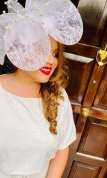 The Kentucky Derby Virtual Ladies Day Competition 2020 - Sarah O' Rourke wearing Saraden Designs Millinery