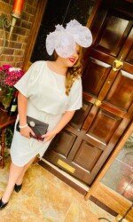 The Kentucky Derby Virtual Ladies Day Competition 2020 - Sarah O' Rourke wearing Saraden Designs Millinery