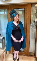 Feileacain Fashion Filies Virtual Ladies Day Sarah O' Rourke wearing Saraden Designs Millinery Atelier