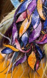 Sarah O' Rourke wearing Award winning Irish Designer Saraden Design Millinery Design at The Curragh's virtual Style Event