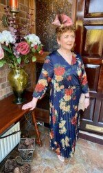 Margaret O' Rourke wearing Irish Design Saraden Designs Millinery Atelier