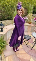 Sarah O' Rourke wearing Saraden Designs Millinery Atelier