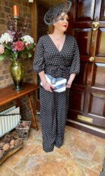 Sarah O' Rourke wearing Irish Design Saraden Designs Millinery Atelier