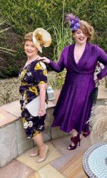 Sarah & Margaret O' Rourke wearing Saraden Designs Millinery Atelier