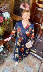 Redmills Virtual Style Event Margaret O' Rourke wearing Irish Design Saraden Designs Millinery Atelier