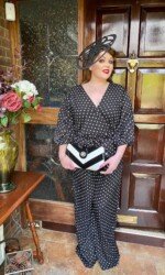 Redmills Virtual Style Event Sarah O' Rourke wearing Irish Design Saraden Designs Millinery Atelier