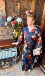 Redmills Virtual Style Event Margaret O' Rourke wearing Irish Design Saraden Designs Millinery Atelier