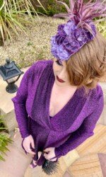 Millinery Collective Virtual Ladies Sarah O' Rourke wearing Saraden Designs Millinery Atelier