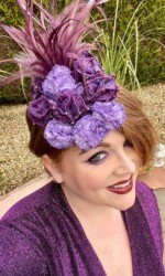 Millinery Collective Virtual Ladies Sarah O' Rourke wearing Saraden Designs Millinery Atelier