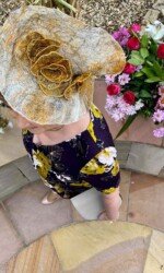 Millinery Collective Virtual Ladies Margaret O' Rourke wearing Saraden Designs Millinery Atelier