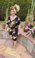 Millinery Collective Virtual Ladies Margaret O' Rourke wearing Saraden Designs Millinery Atelier